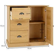 Idimex Kommode Veneta 78 x 75 x 40 cm Braun