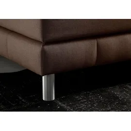 Home Affaire Boxspringbett HOME AFFAIRE "Cafone", braun, B:184cm L:211cm, Bezug der Spiegelfläche Matratzendrell aus 100% Polyester;feiner Strukturstoff-Bezug (100% Polyester), Komplettbetten, Boxspringbett, inkl.