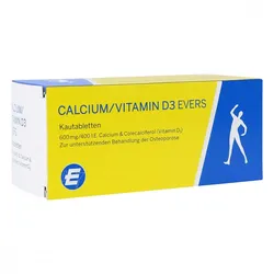 Calcium/vitamin D3 Evers 600 Mg/400 I.e Kautablette (n)