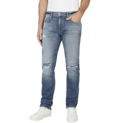 Pepe Jeans für Herren. PM208206 Vintage Jeans in blauer Passform mit schmalem Schnitt (33/34), Lässig, Baumwolle, Denim, Nachhaltig