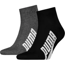 Puma Lifestyle Quarter Socken 2er Pack Schwarz/Weiß 39-42