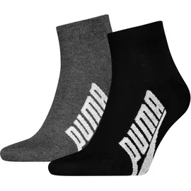 Puma Lifestyle Quarter Socken 2er Pack Schwarz/Weiß 39-42