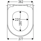 Hamberger Haro WC-Sitz Tube abnehmbar, Edelstahlscharniere