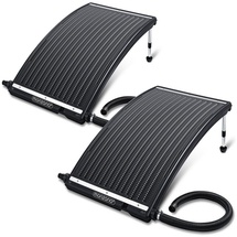 monzana Poolheizung Solar 2er-Set Anthrazit 110x69x14cm