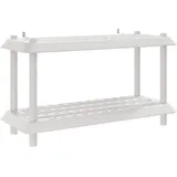 vidaXL Regaleinheit 2 Ebenen Kunststoff 100 x 40 x 55,5 cm Weiß