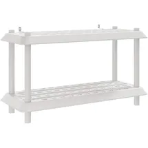 vidaXL Regaleinheit 2 Ebenen Kunststoff 100 x 40 x 55,5 cm Weiß