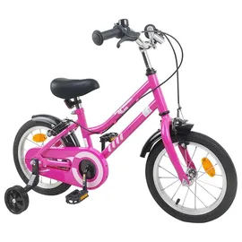 vidaXL Kinderfahrrad 12 Zoll pink/schwarz