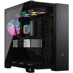 Corsair Zwei-Kammer PC Gehäuse 6500X Mid-Tower schwarz/obsidian aluminium
