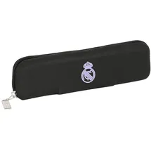 Safta Portatodo Estrecho Silicona Real Madrid 1a Equipación 22/23, 200x20x55 mm, Unisex-Kinder Real Madrid Schmales Silikon-Federmäppchen 22/23, 200 x 20 x 55 mm, Negra y blanca,