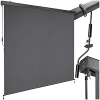 Tectake tectake® Senkrechtmarkise, verschiedene Größen, pulverbeschichtetes Aluminiumgehäuse, inkl. Wandhaltern