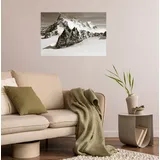 Queence Wandsticker The Mountain (1 St), Selbstklebend, kinderleichte Anbringung grau|weiß 90 cm x 60 cm x 0,1 cm
