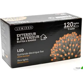 Lumineo LED Lichterkette 9 m Schwarz warmweiß