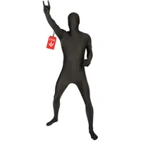 Morphsuits Schwarzer Morphsuit für Erwachsene, Ganzkörperanzug Herren Damen, Faschingskostüm- M (150cm-162cm) - M
