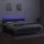 vidaXL Boxspringbett mit Matratze & LED Dunkelgrau 180x200 cm Stoff