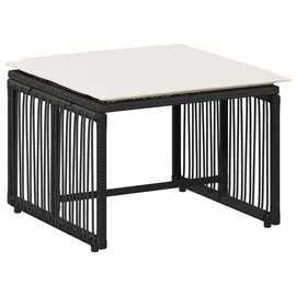 vidaXL Gartenlounge Set 11-tlg. Schwarz