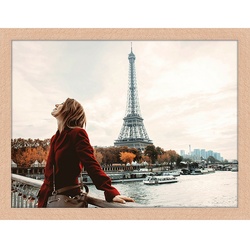 ANY IMAGE Digitaldruck »Paris«, Rahmen: Buchenholz, natur - braun
