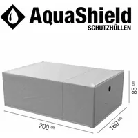 Gartentrends Gartenmöbel-Schutzhülle >AquaShield< in grau - 200x85x160 (BxHxT) -