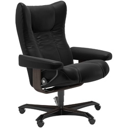 STRESSLESS Bürostuhl Wing Office Leder Schwarz Batick Black