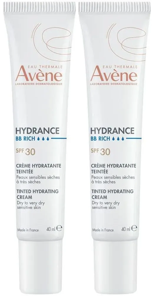 Avène Hydrance BB rijk | Gevoelige droog tot zeer droge huid 2x40 ml Zonnecrème