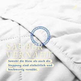 bc-agentur Bestlivings Bettdecke Weiß, leichtes Steppbett, Mikrofaser, atmungsaktiv, ohne Bettbezug nutzbar Wärmeklasse 2, auch ideal für Reisen, Camping - Weiß