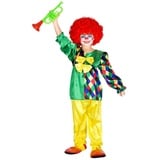 dressforfun Clown-Kostüm Mädchenkostüm Clowni Mimmi, Glänzende 3⁄4-Hose mit Gummizug gelb 140 (9-10 Jahre) | 140 (9-10 Jahre)