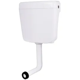Belvit Aufputz Spülkasten AP Spülkasten Aufputzspülkasten für Stand-WC Toilette Weiß