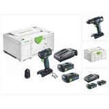 Festool TXS 18-Basic Akku Bohrschrauber 18 V 40 Nm Brushless + 2x Akku 3,0 Ah + Ladegerät + Systainer