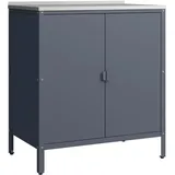 casa.pro Outdoor Schrank Bolognano 92x80x50 cm Dunkelgrau, matt