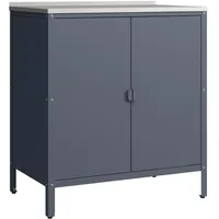 casa.pro Outdoor Schrank Bolognano 92x80x50 cm Dunkelgrau, matt