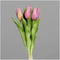 Seidenblumen Roß Tulpenbund Nature Real Touch 32x20cm mit 5
