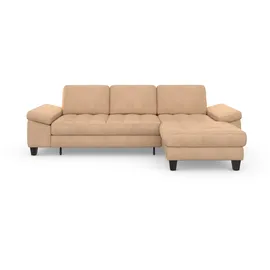 sit&more Ecksofa SIT & MORE "Westham L-Form", braun (macciato), B:275cm H:88cm T:172cm, 100% Polyester, Sofas, Ecksofa, Recamiere, mit oder ohne Bettfunktion, Bettkasten, Füße wengefarben