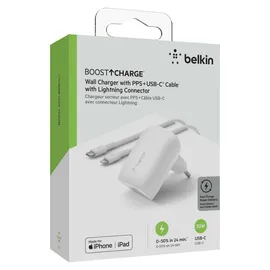 Belkin BOOST Charge USB-C 30W PD PPS 1m Light.Kab.WCA005vf1MWH-B5 - Weiß