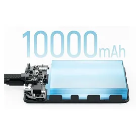 cuktech CP132ML 10000 mAh Usb-c Magnet-powerbank Mit Integriertem Usb-c-kabel – Weiß