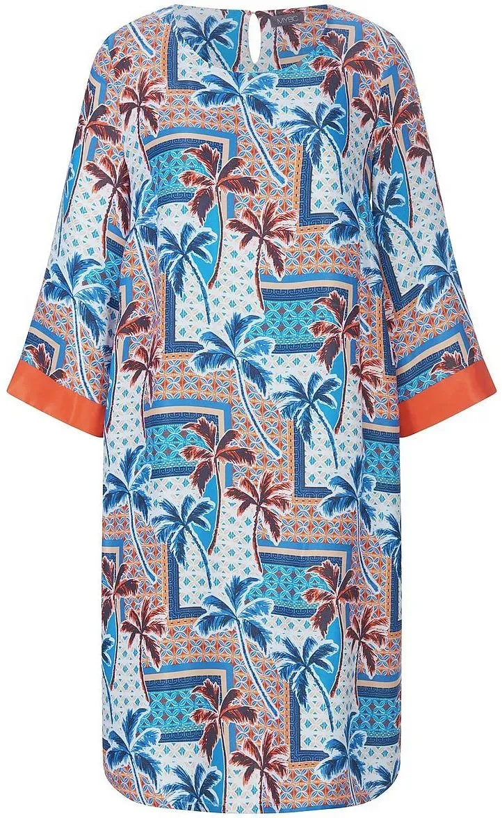 Kleid Rundhals-Ausschnitt MYBC blau, 44