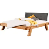 Balkenbett Massivholzbett 140 x 200 cm Kiefer geölt gebeizt - BÖRJE