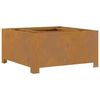 vidaXL Feuerstelle Quadrat 60x60x30 cm Wetterstahl