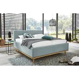 Musterring Polsterbett Delphi 180 x 200 cm Stoff Blau Eisblau