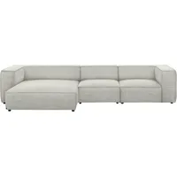 W.Schillig Ecksofa »around-the-block«, mit eleganter Biese, mit Federkern, Breite 341 cm