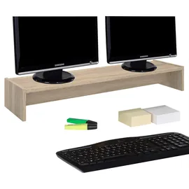 CARO-Möbel Monitorständer Zoom Bildschirmerhöhung 100 cm Braun