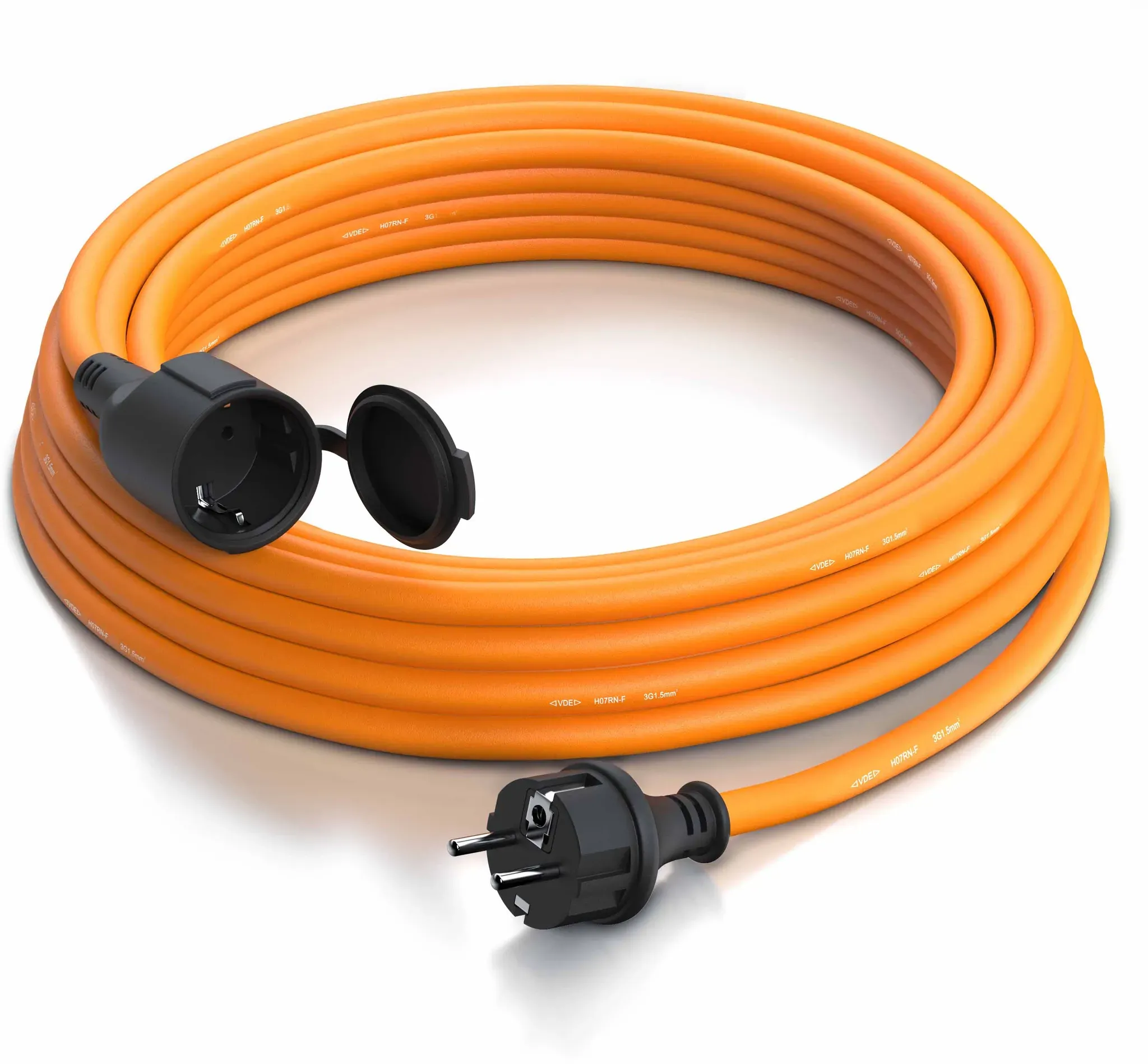 Outdoor-Verlängerungskabel IP44 mit Schuko 10 m