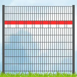 zaun|zu® zaunzu Sichtschutzstreifen Vereinsfarben Rot/Weiß Akzentstreifen
