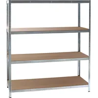 Wiltec Schwerlastregal 160x60x180cm, 175kg/Ablage, Steckregal verzinkt aus Stahl, Lastenregal