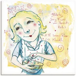 Artland Leinwandbild »Rezept II«, Humor, (1 St.), auf Keilrahmen gespannt Artland Farbe Bild(er): gelb