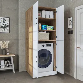 roomart DORA-II Waschmaschinenschrank 70 x 73,8 x 0 cm Weiß
