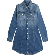 G-Star Pitched Hem Shirtkleid Blau M