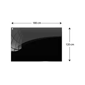 ALLboards Glas-Magnettafel 180 x 120 cm Schwarz