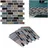 Relaxdays Fliesenaufkleber 10er Set Steinoptik 31 x 31 cm mehrfarbig
