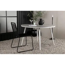 VCM ebuy24 Break Esstisch Ø120cm Weiß Grau