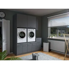 laundreezy Mehrzweckschrank-Set 186 x 238 x 68 cm Grau