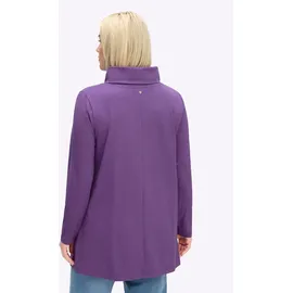 sheego Langarm-Shirt in lila-meliert | Gr.: 52/54